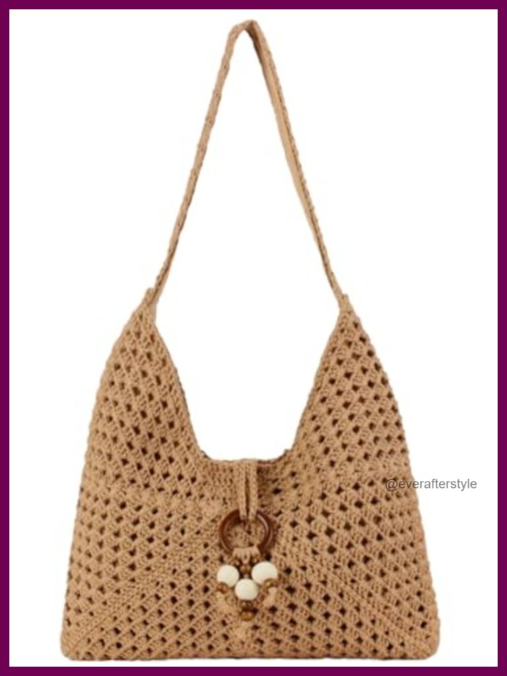 Handwoven Straw Slouchy Hobo Bag Cotton Woven Tote Beach Shoulder Bag